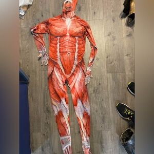 Anatomy Muscle Print Bodysuit and mask